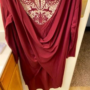 Maroon slouchy top